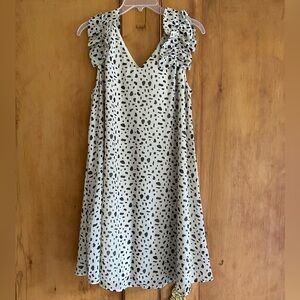 Cream spotted dress